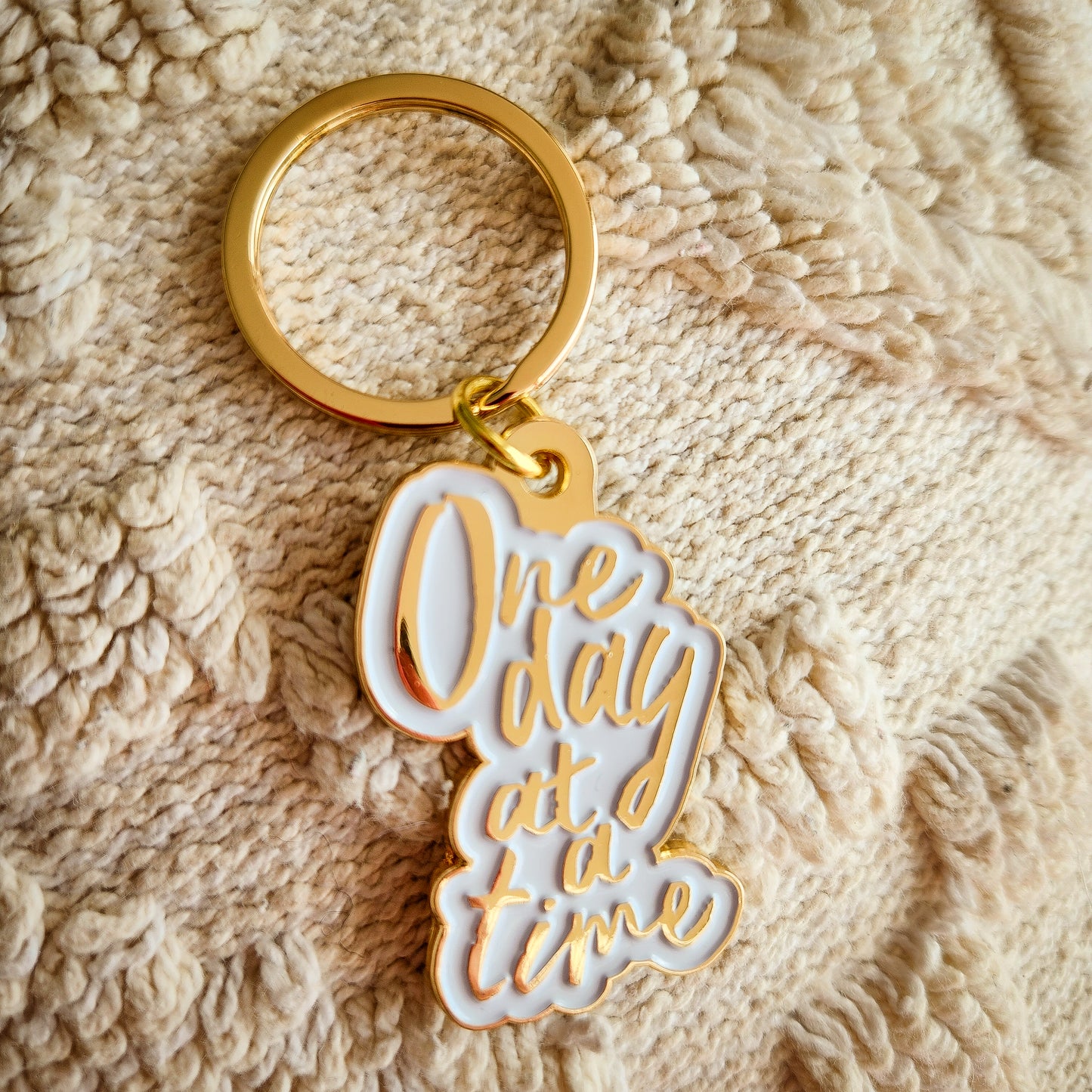 One Day At A Time Keychain
