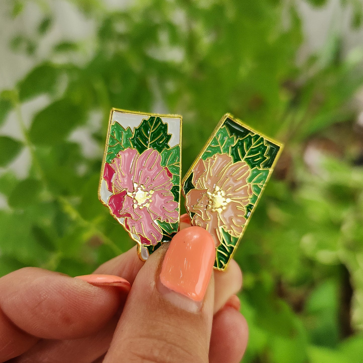 Alberta Wild Rose Enamel Pin