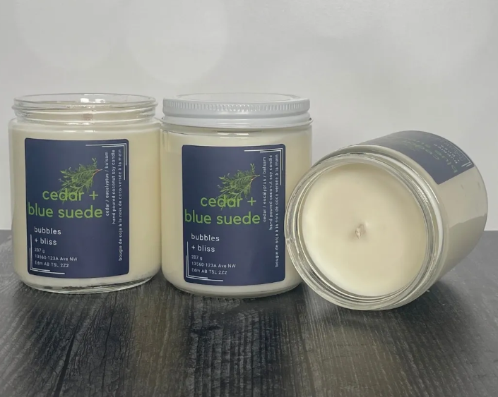 Cedar & Blue Suede Candle