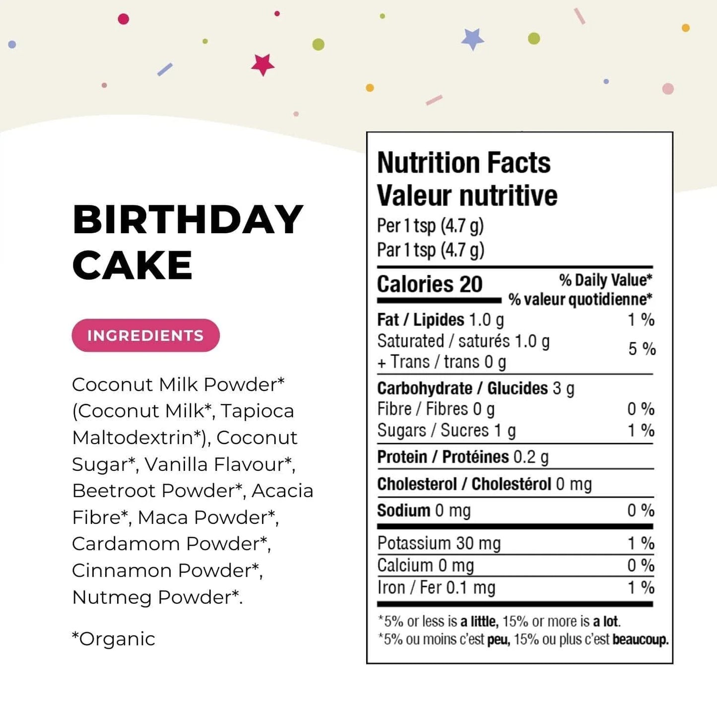 Superfood Latte Powder Birthday Cake Blend