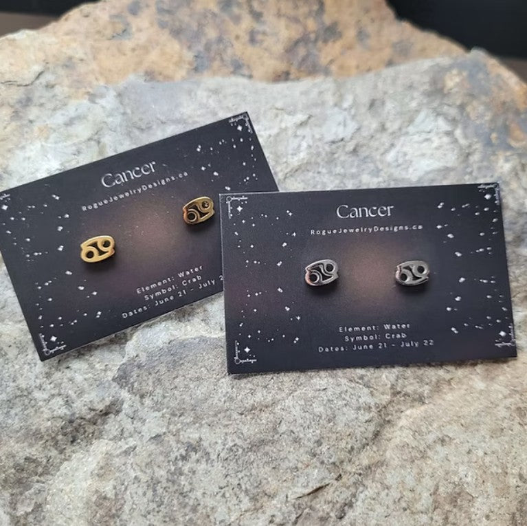Cancer Zodiac Studs