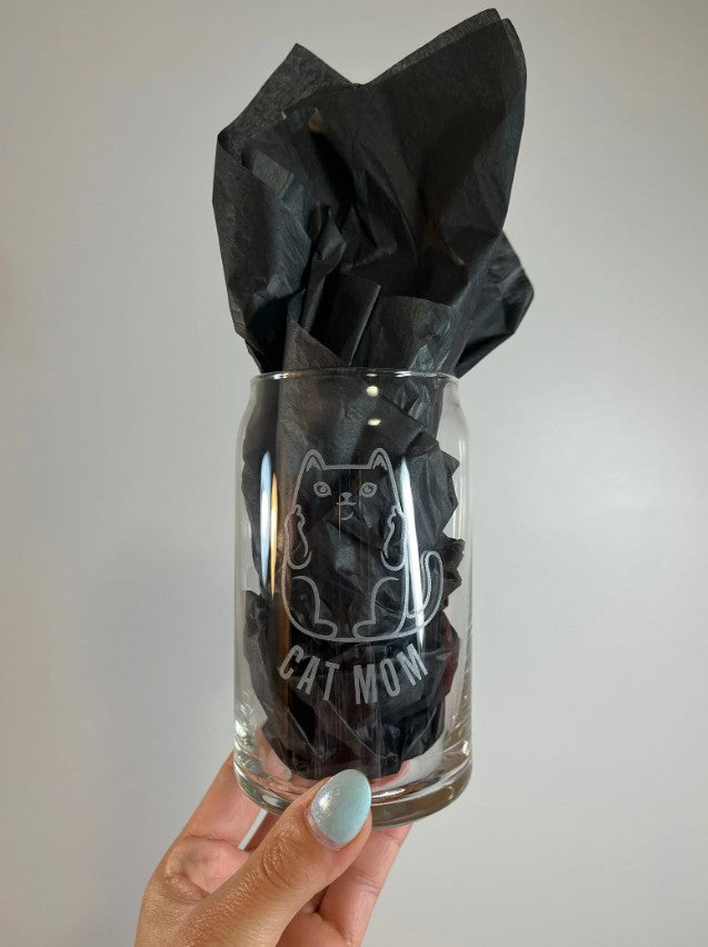 Cat Mom Glass Can