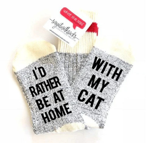 Home With My Cat Socks