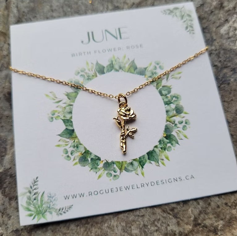 June Birth Flower Necklace