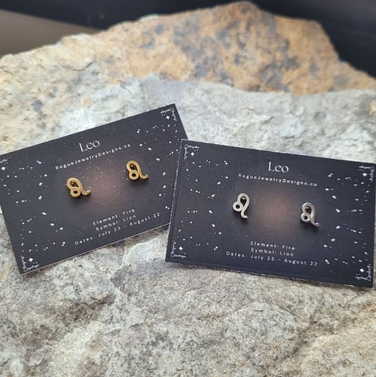 Leo Zodiac Studs