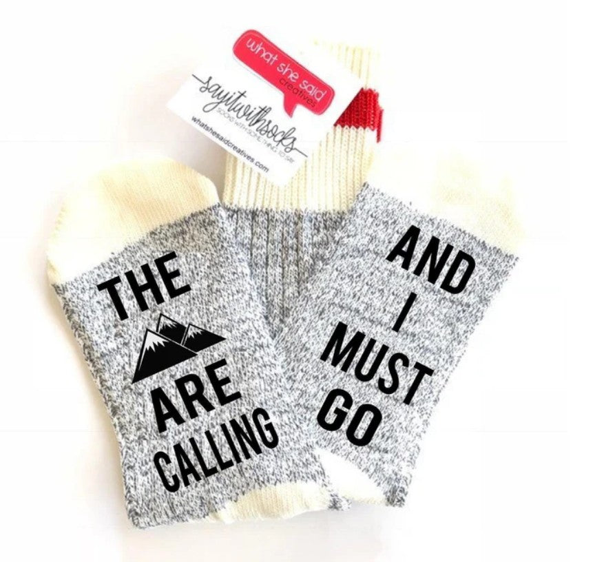 Mountains Are Calling Socks
