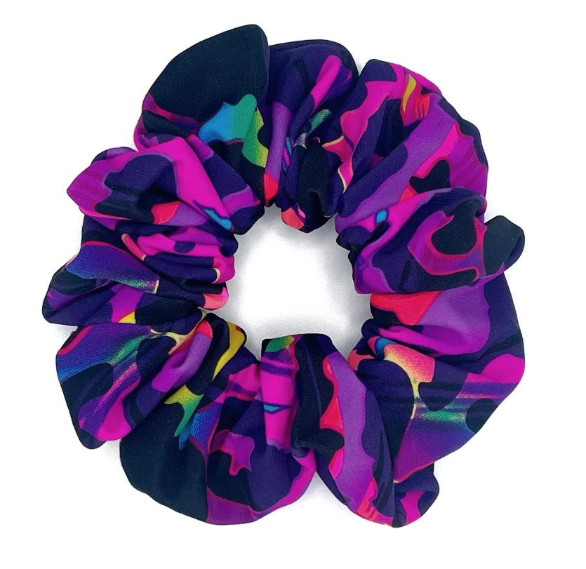 Rainbow Leopard Print Scrunchie