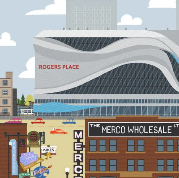 Edmonton Rogers Place Art Print