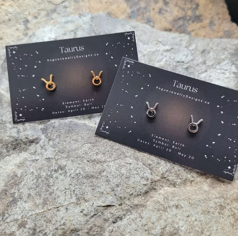 Taurus Zodiac Studs