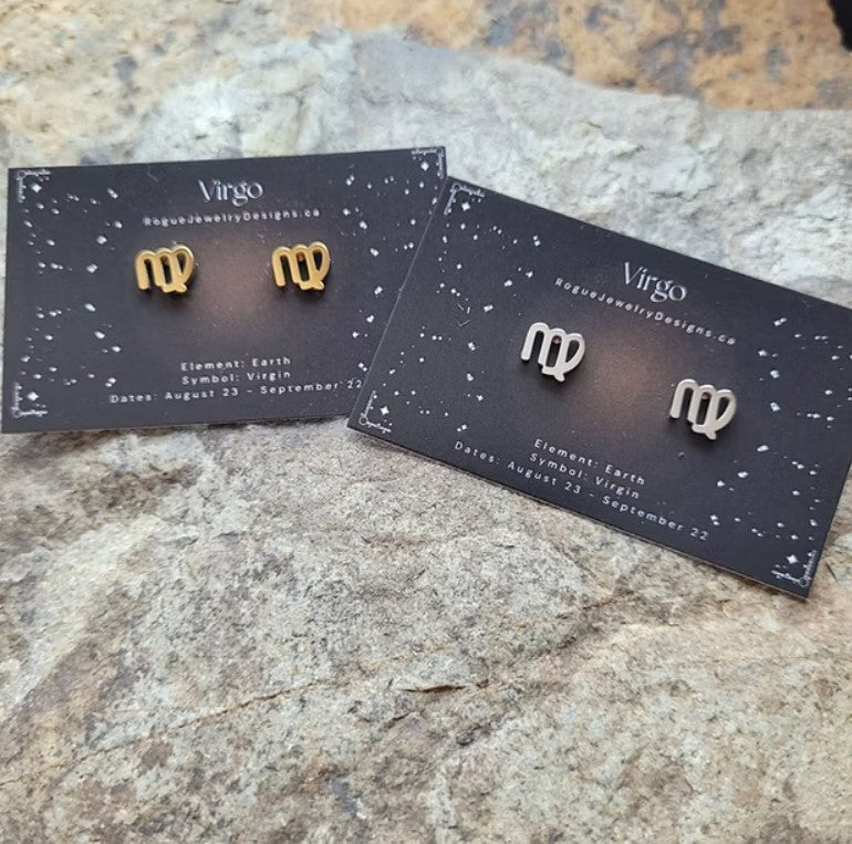Virgo Zodiac Studs