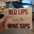 Load image into Gallery viewer, 'Red Lips & Wine Sips' Make Up Bag - Love Jupiter