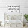 Load image into Gallery viewer, How Wonderful Life Is (24x36) Wooden Sign - William Rae Designs
