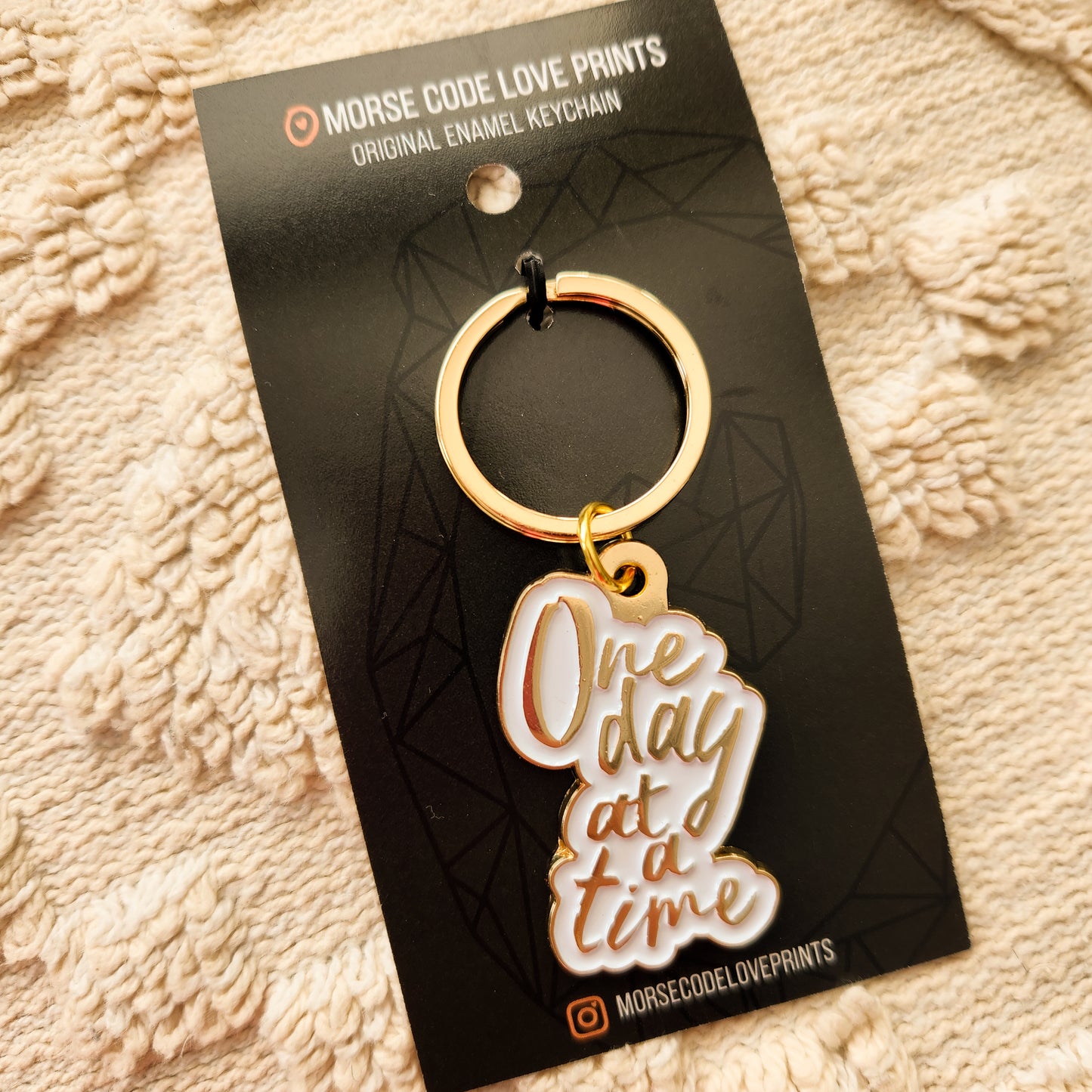 One Day At A Time Keychain