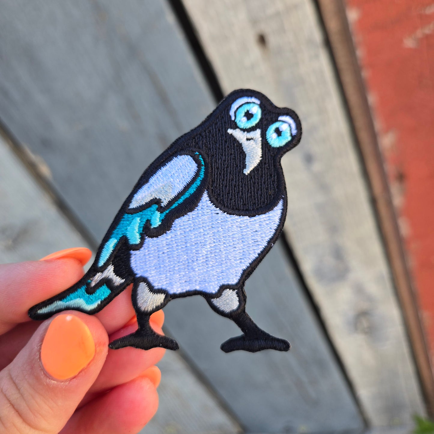 Magpie Embroidered Patch