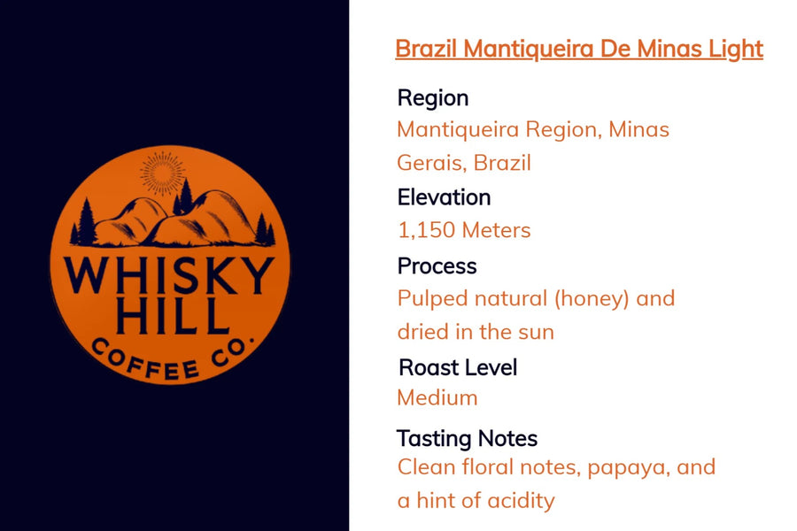 Region: Mantiqueria Region, Minas Gerais, Brazil  Elevation: 1 150m  Process: Pulped natural (honey) and dried in the sun  Roast Level: Medium  ﻿Tasting Notes:﻿ Clean floral notes, papaya, and a hint of acidity