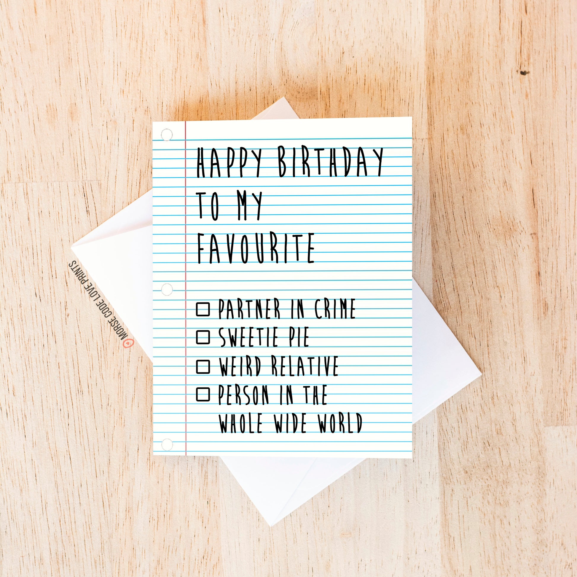 Checkbox Birthday Card