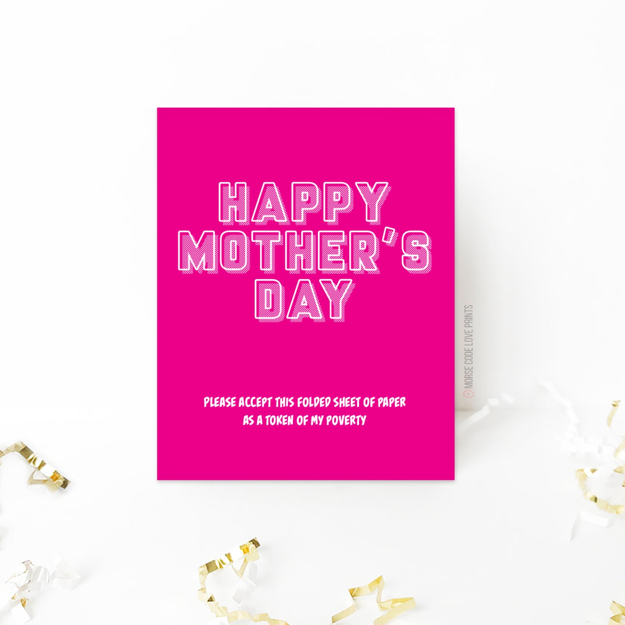 Folded Paper Mother's Day Card