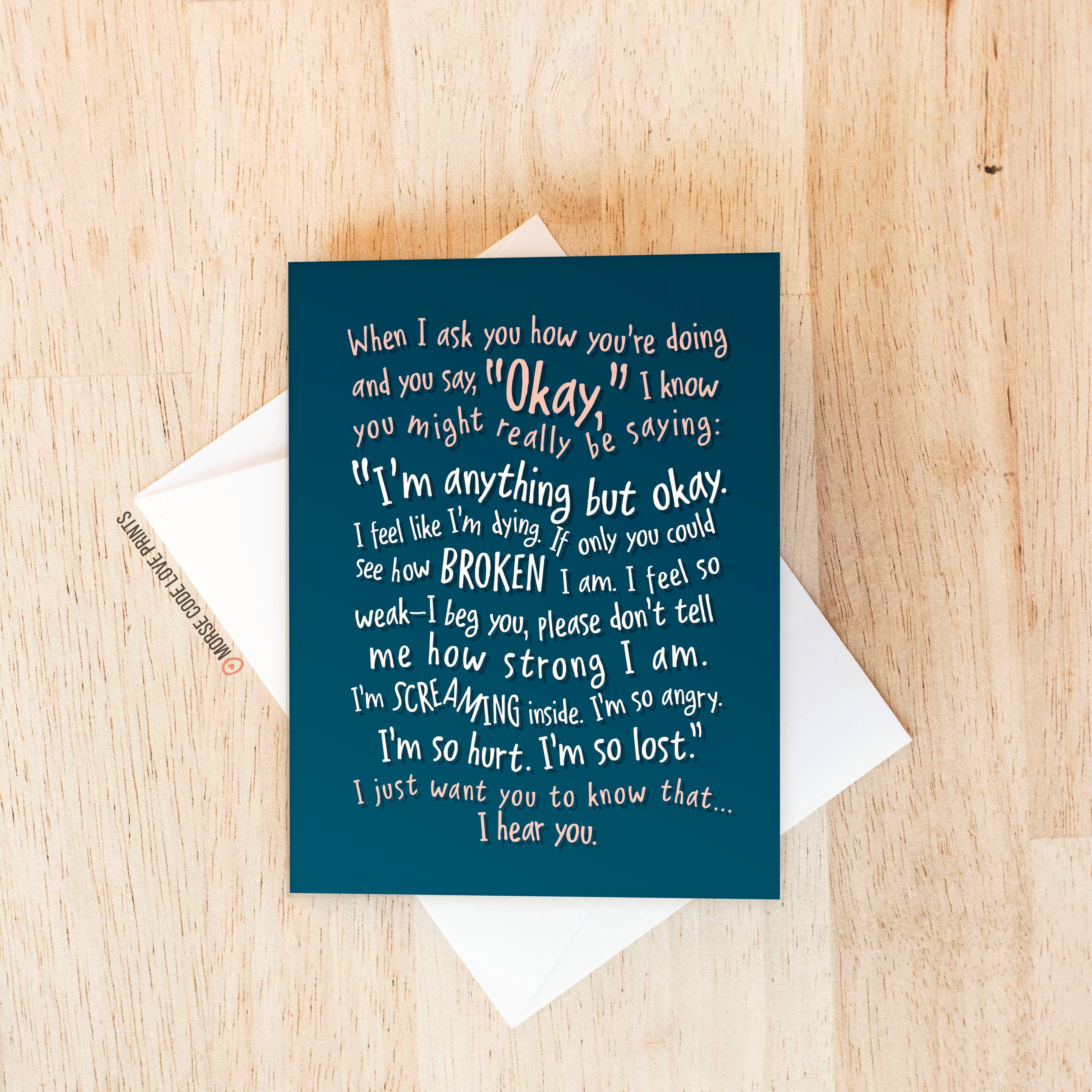 Really Saying Support Card