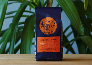 Whiskey Hill Coffee Co. dark roast, whole bean, Honduras coffee