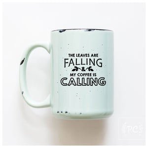 LEAVES ARE FALLING - MUG - PRAIRIE CHICK PRINTS