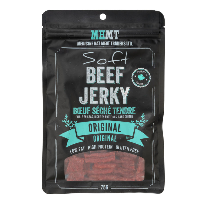 Think classic beef jerky, salt and pepper, a traditional, mild spice blend but still a flavour that'll make your taste buds water. 75g bag
