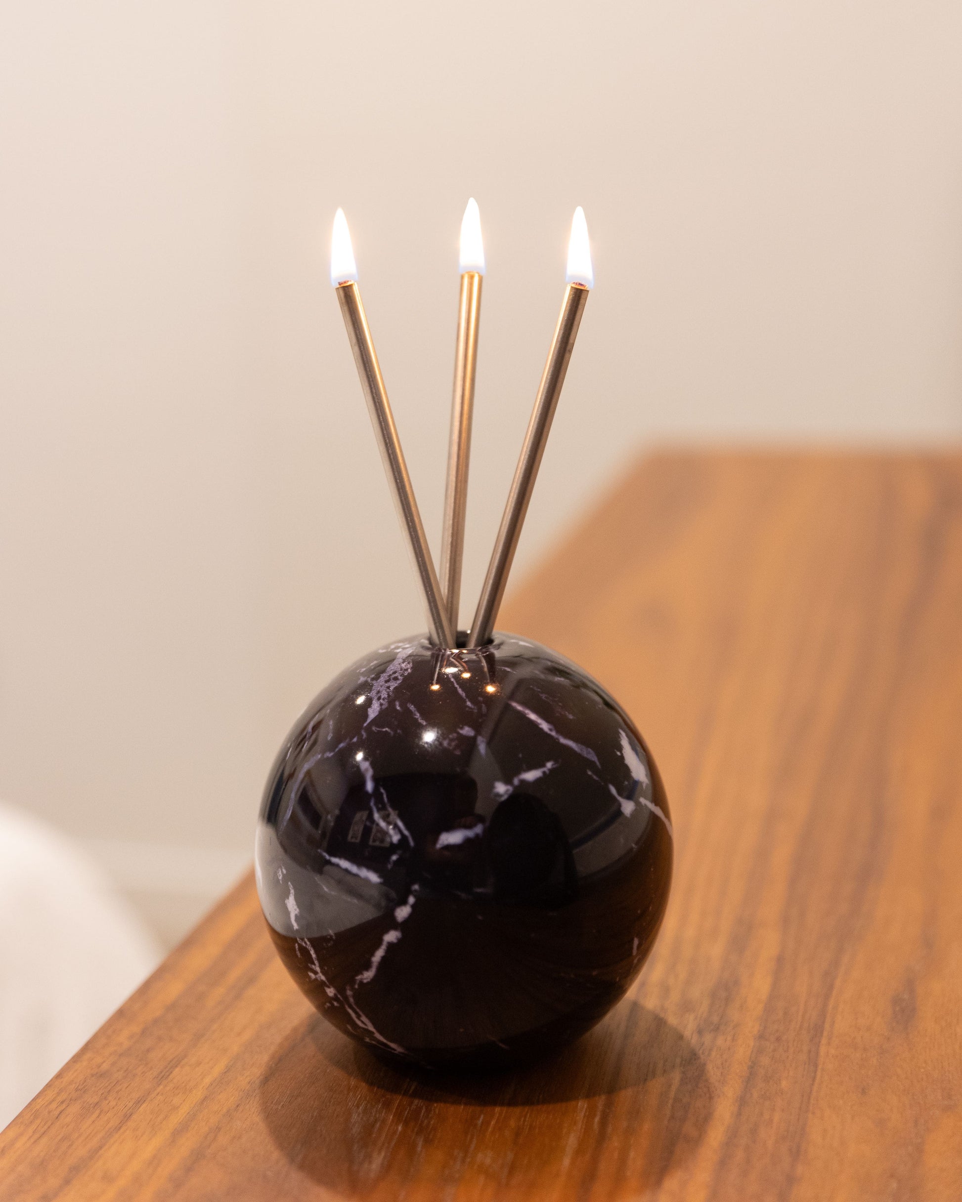 Black Marble Vase Neva Collection