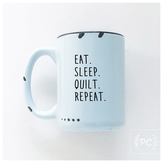 Eat Sleep Quilt Repeat Mug