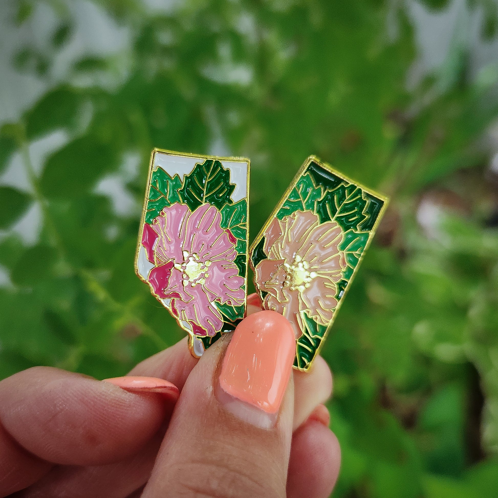 Alberta Wild Rose Enamel Pin