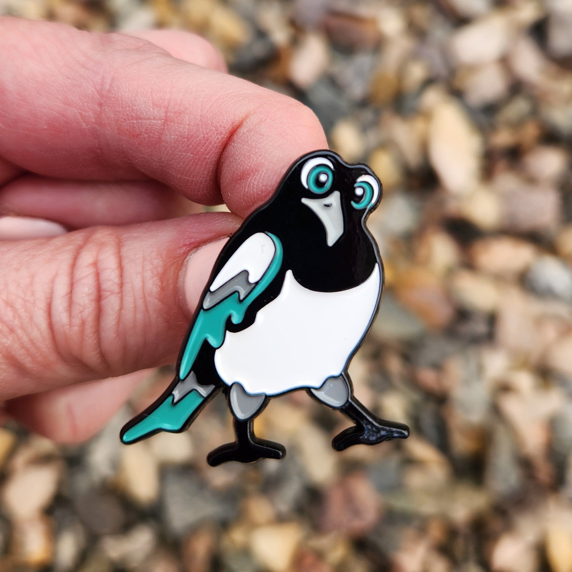 Magpie Enamel Pin