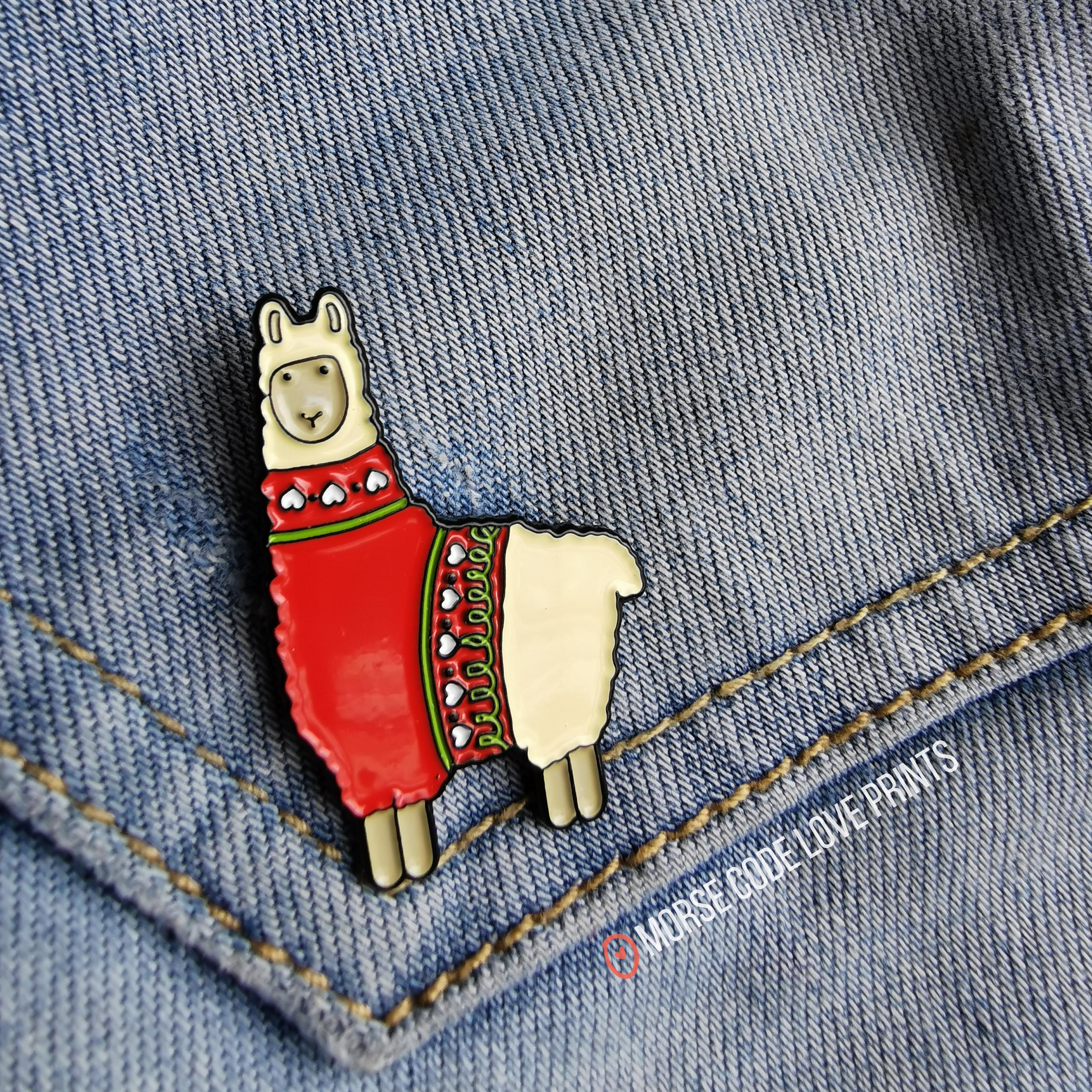 Sweater Llama Enamel Pin