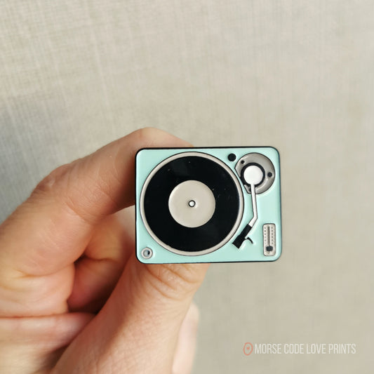 Turntable Enamel Pin