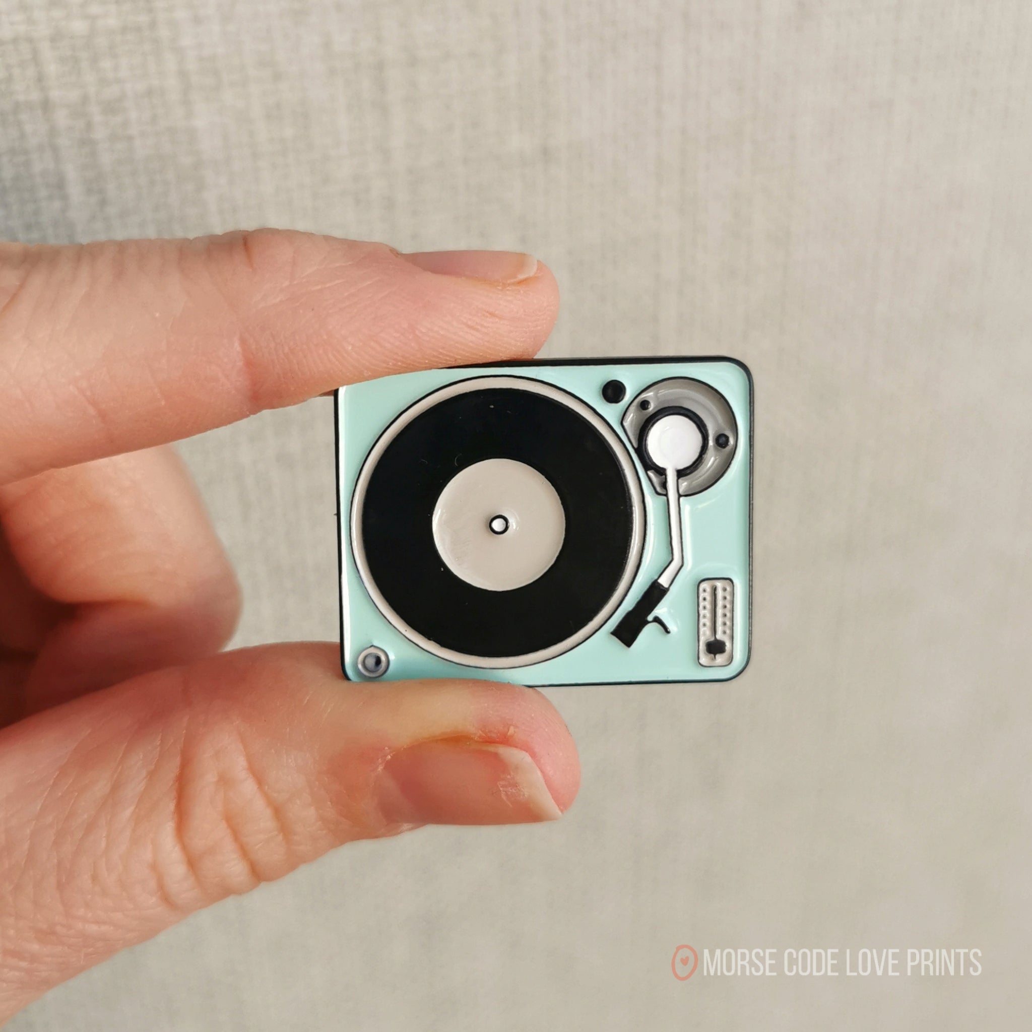 Turntable Enamel Pin