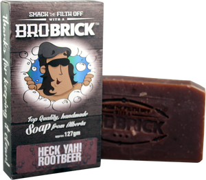 You know what this is! A 127g bar of cold process soap with delicious Root Beer fragrance!