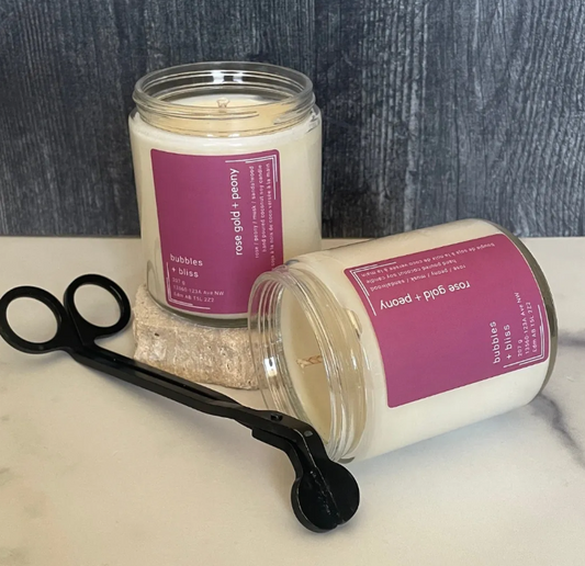 Rose Gold + Peony Candle