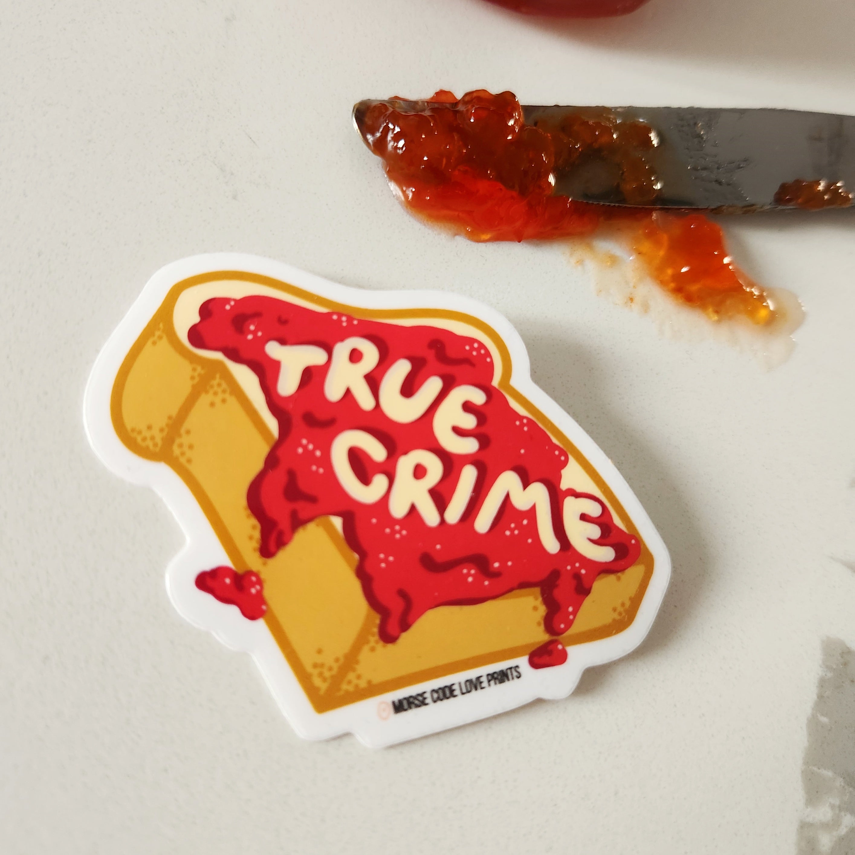 True Crime Is My Jam Vinyl Sticker