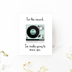 For The Record Card + Sticker - Morse Code Love Prints