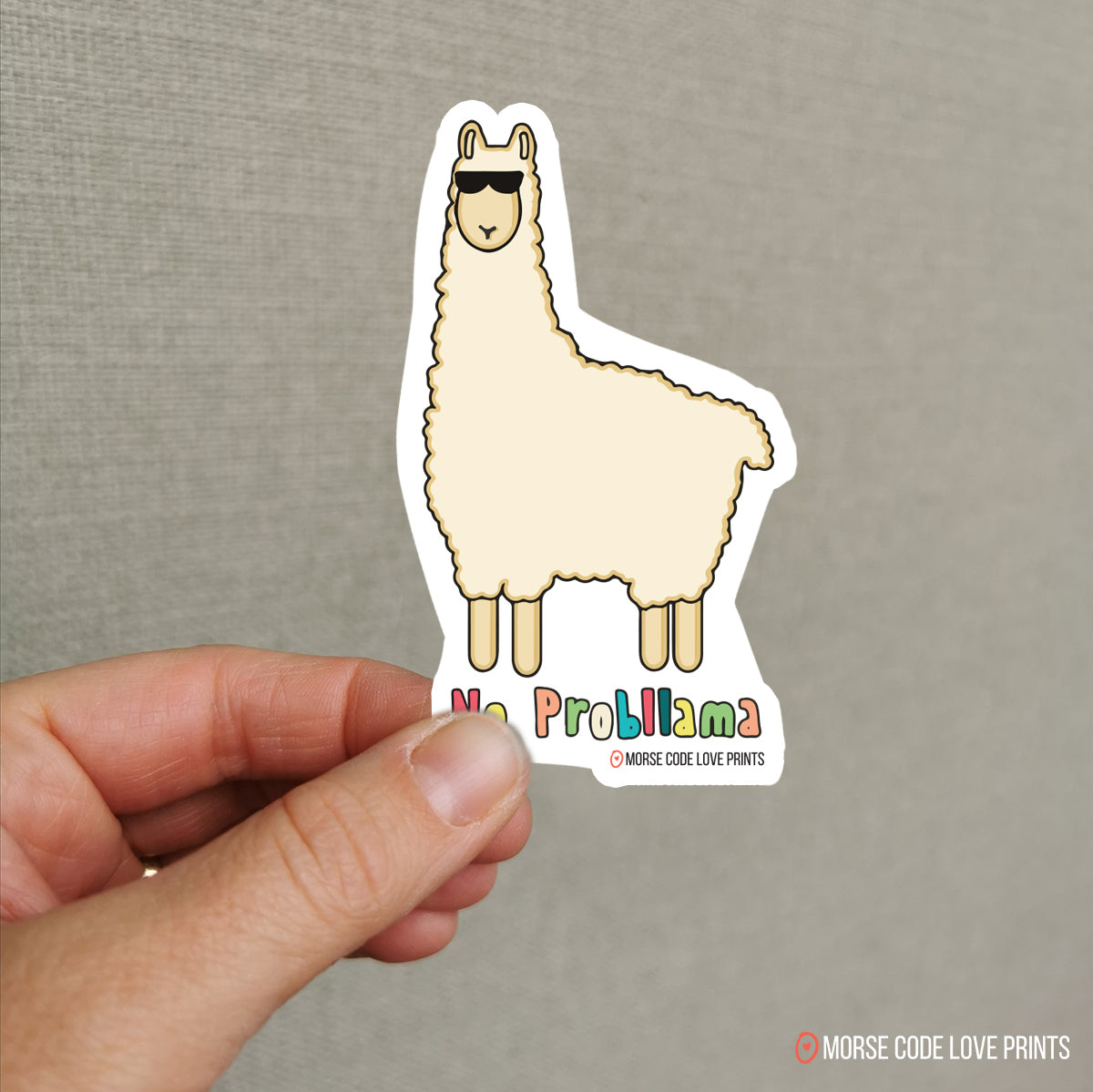 No Probllama Vinyl Sticker
