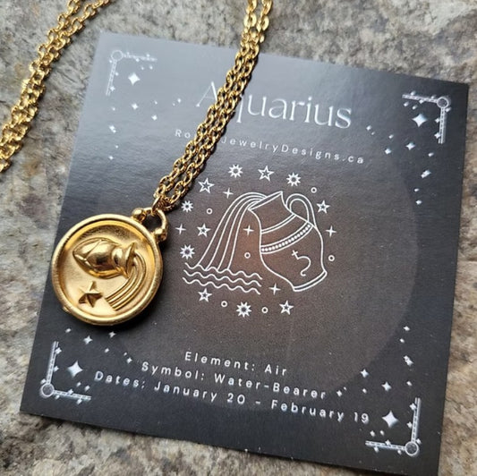Aquarius Zodiac Necklace