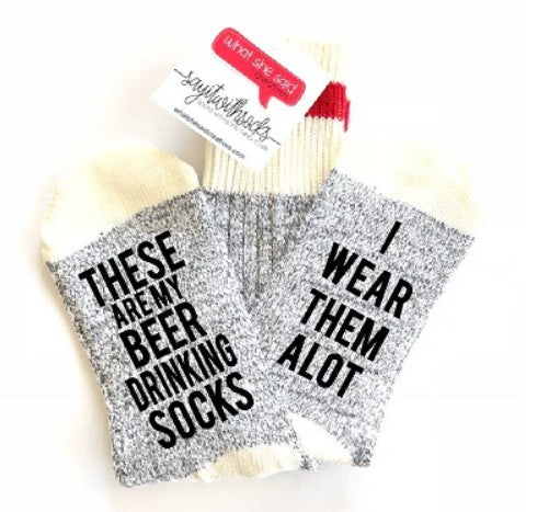 Beer Drinking Socks