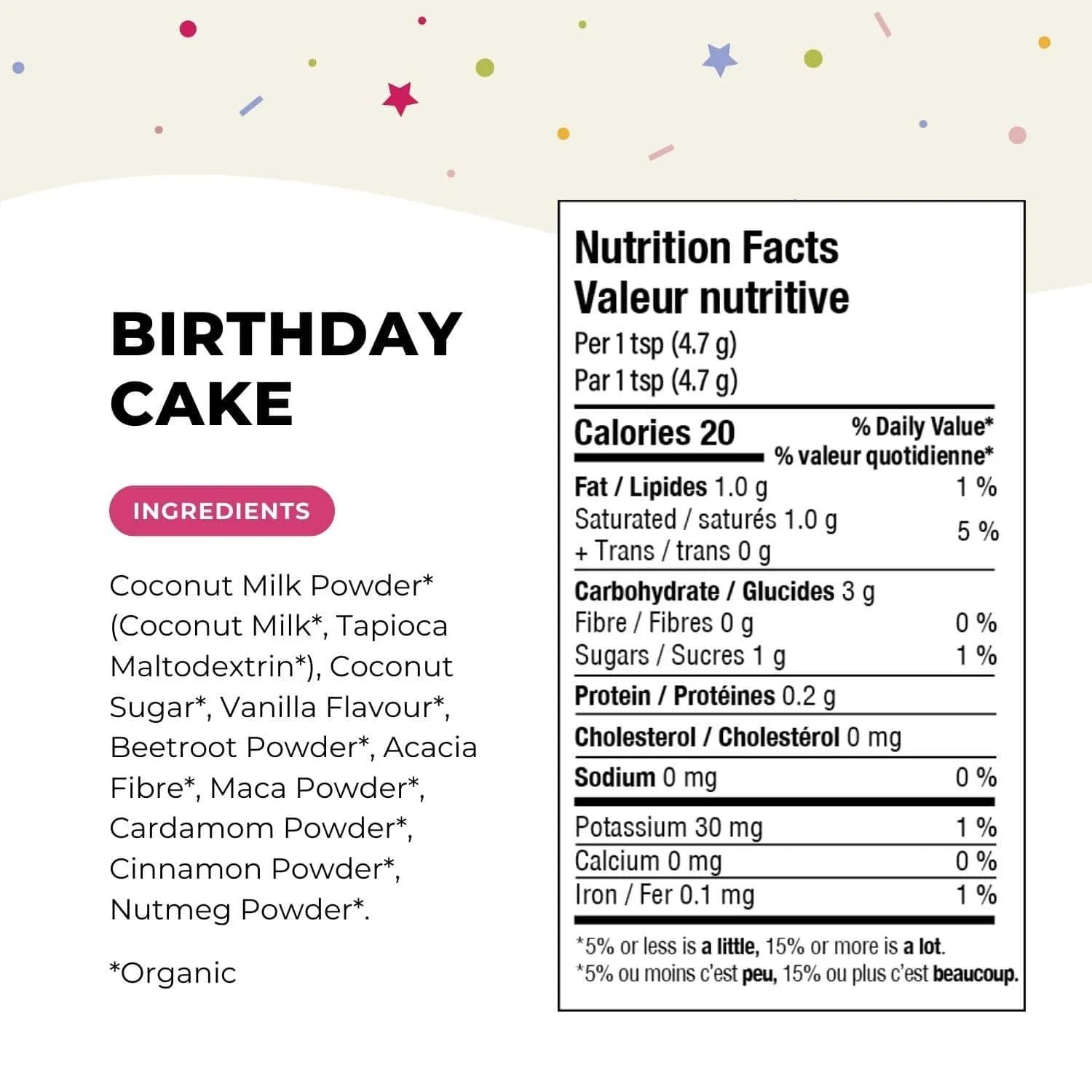 Superfood Latte Powder Birthday Cake Blend