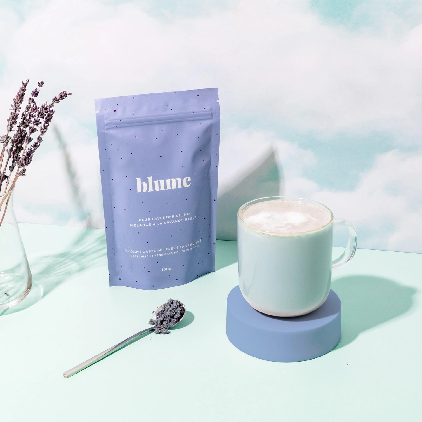 Superfood Latte Powder Blue Lavender Blend