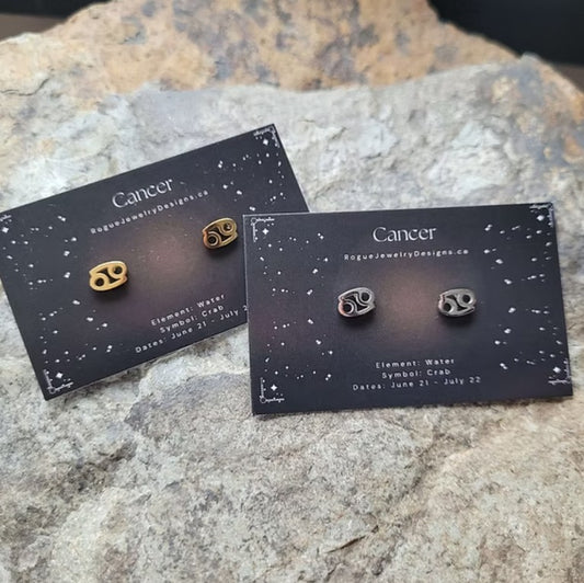 Cancer Zodiac Studs