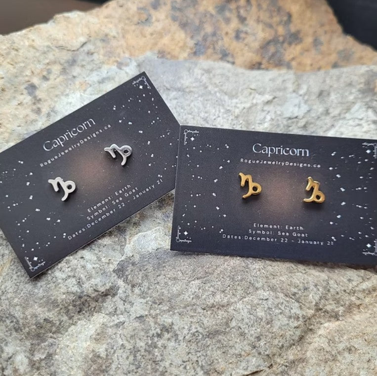 Capricorn Zodiac Studs