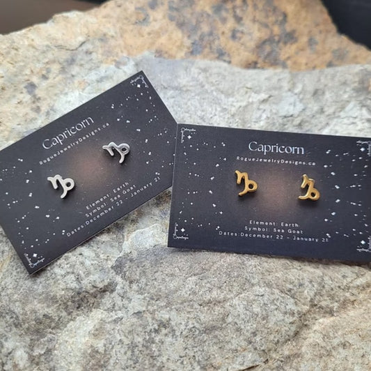 Capricorn Zodiac Studs