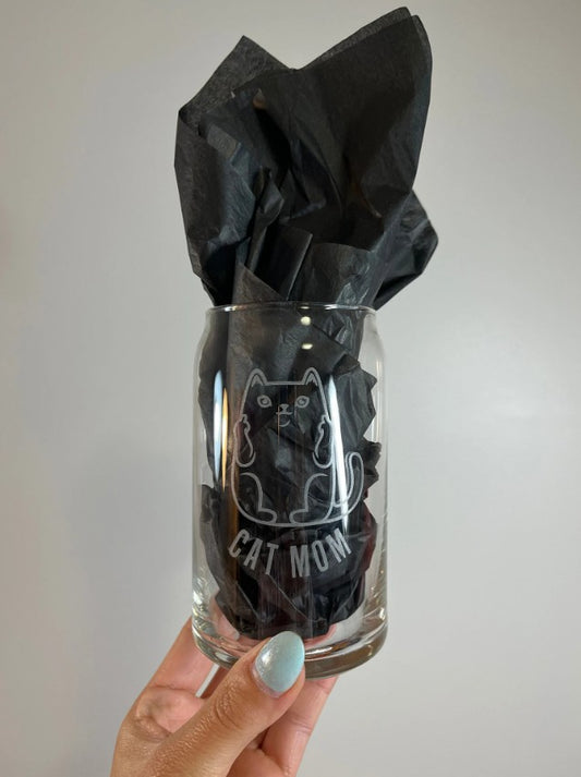 Cat Mom Glass Can