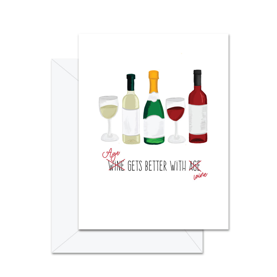 Age Gets Better With Wine Card - Jaybee Designs