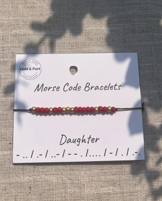 Daughter Morse Code Bracelet