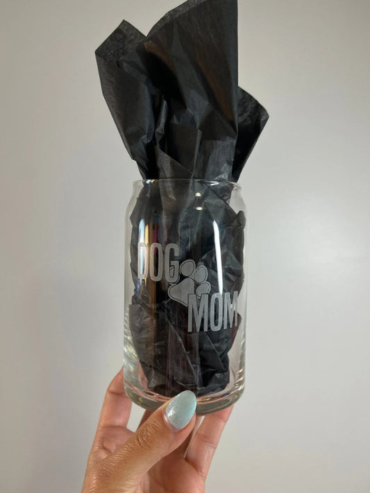 Dog Mom Glass Can