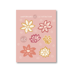 Flower Trail Sticker Sheet - Ampersand Illustration
