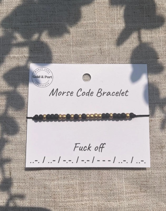 Fuck Off Morse Code Bracelet